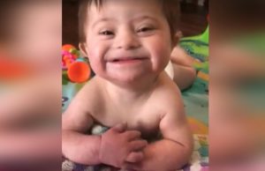 Adopted baby with D.o.w.n syndrome goes viral after smiling for mom