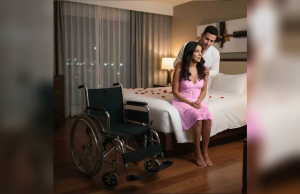 On our wedding night, I lifted my husband into bed — we slipped… and the truth I saw left me frozen.