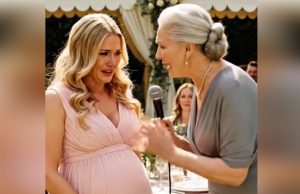 At my baby shower, my mother suddenly rose and announced, “You should give this baby to your infertile sister.” She said I wasn’t capable of raising a child on my own—and then reached toward my belly. The room went dead silent just as someone no one expected stepped in.