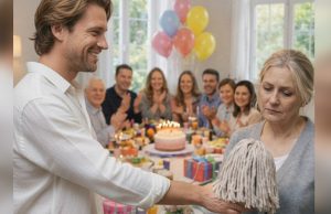 On my birthday, my son gave me a broom in front of all the guests with this caustic remark: “So that you don’t forget your place!”