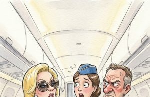 Mr. Johnson boarded his flight to New York City