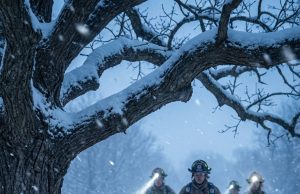 They rushed to save him, expecting a routine rescue. But the second they lifted the trapped German Shepherd, they saw what he had been protecting—and the room broke into tears.