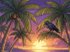 Two retired businessmen were relaxing on a quiet tropical beach,
