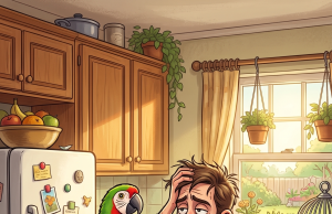 A young man named John received a parrot as a gift.